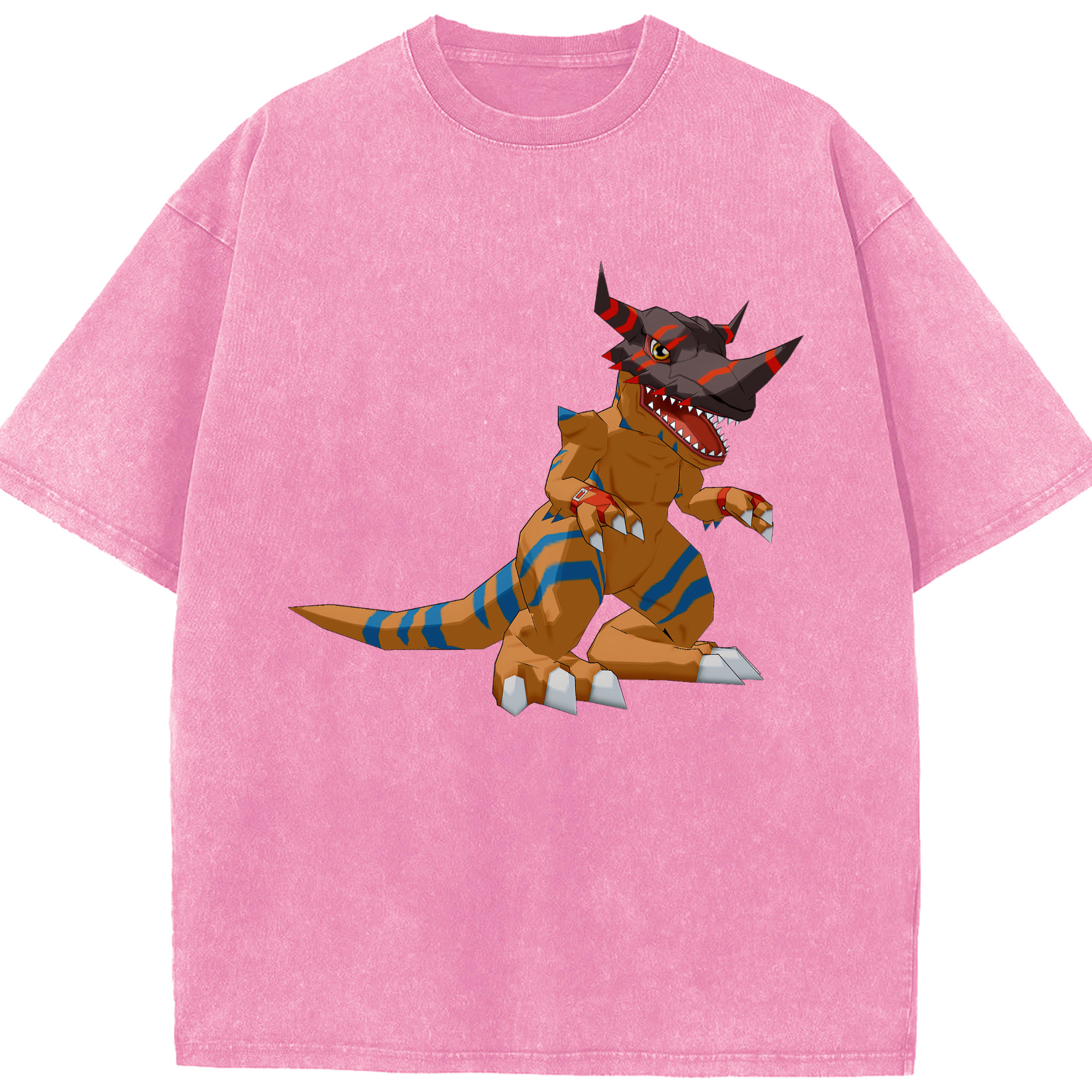 （画像用） Digimon デジタルモンスター/デジモン 綿100% ヴィンテージ風 半袖Tシャツ（フロントプリント）